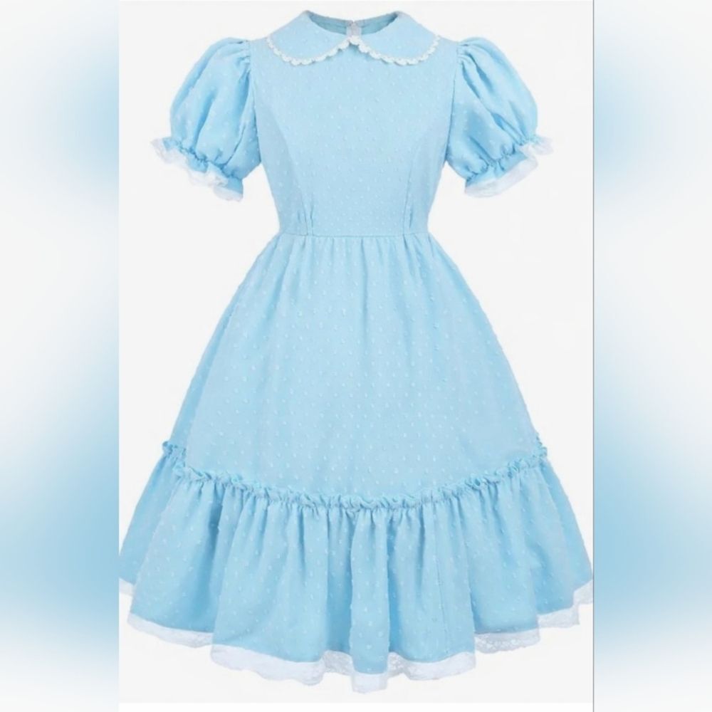Grady Twins Costume Blue Creepy Sister Dress Size XXL NWOT